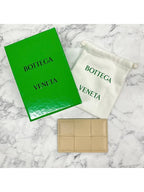 Bottega Veneta Intrecciato Leather Card Wallet Porridge