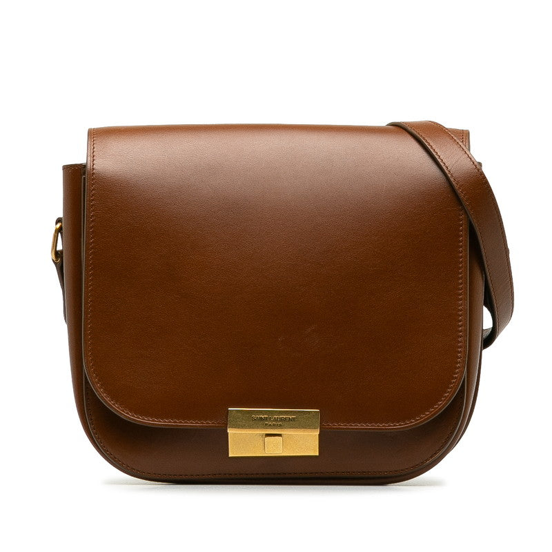 Saint Laurent Shoulder Bag in Calf Leather Brown 532985