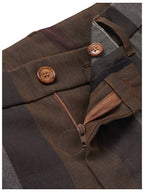 Burberry Straight Leg Pleated Check Twill Trousers 8070154 B0080434945