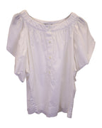 See By Chloe Cut Out Shoulder Top in White Cotton