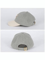 CELINE 2AUG6324D 01VY Triope Logo Wool Ball Cap