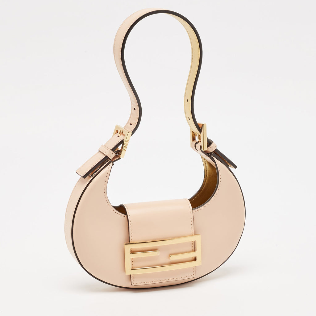 Fendi Peach Leather Mini Cookie Hobo
