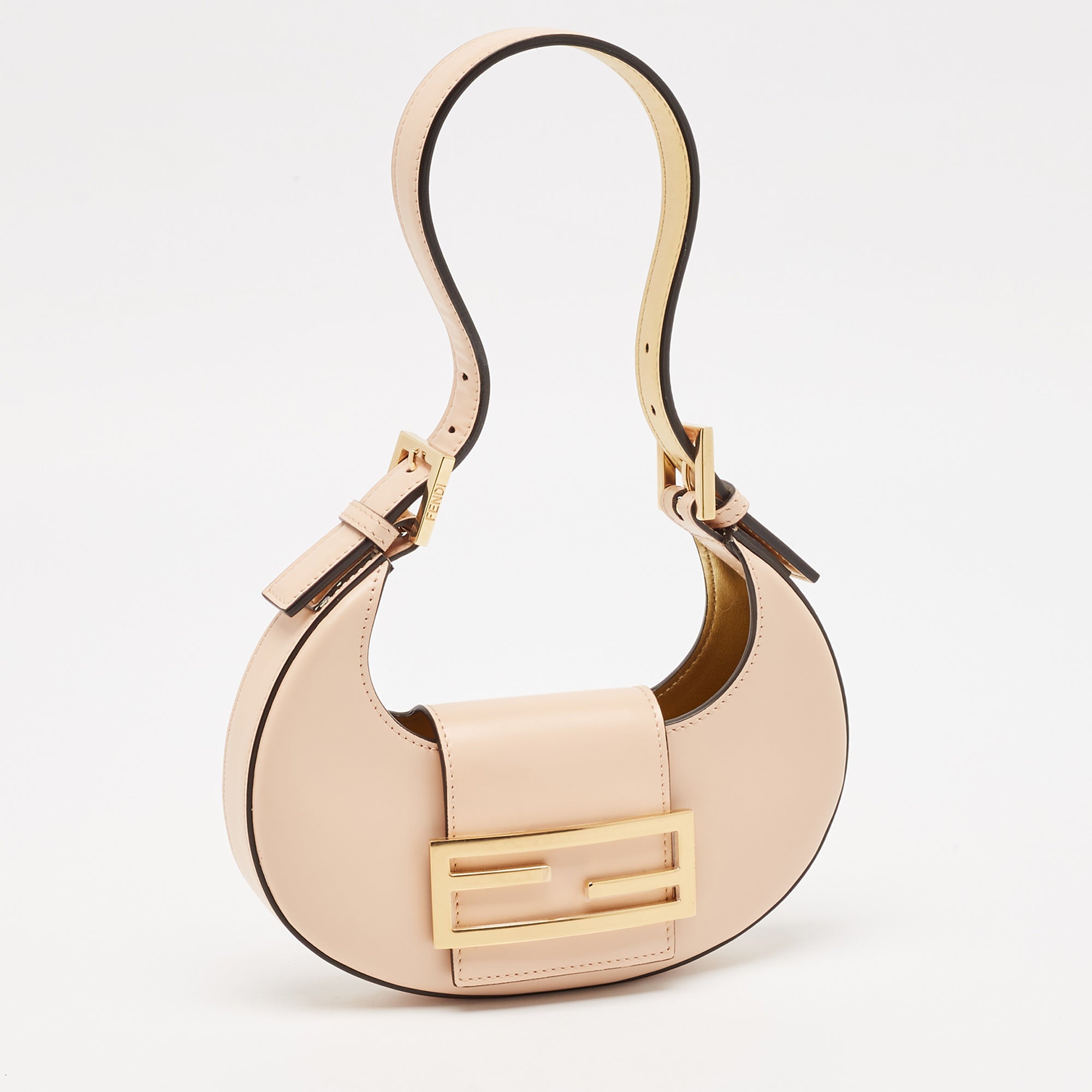 Fendi Peach Leather Mini Cookie Hobo