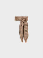 CELINE Triomphe Chain Silk Twill Scarf Beige