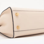 Fendi Peekaboo Essential Leather 2WAY Handbag Beige 8BN302