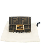 Fendi Fendi 8M0416 FF logo fabric baguette card holder wallet