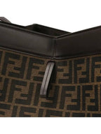Fendi Transformable Tissu FF Jacquard Marron Tote Bag Brown