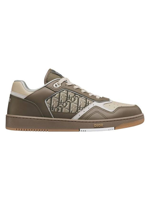 B27 Smooth Calfskin Low Top Sneakers Khaki Beige Dior