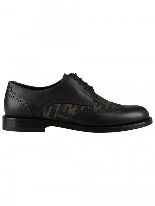 Fendi Leather Lace Up Derby Black