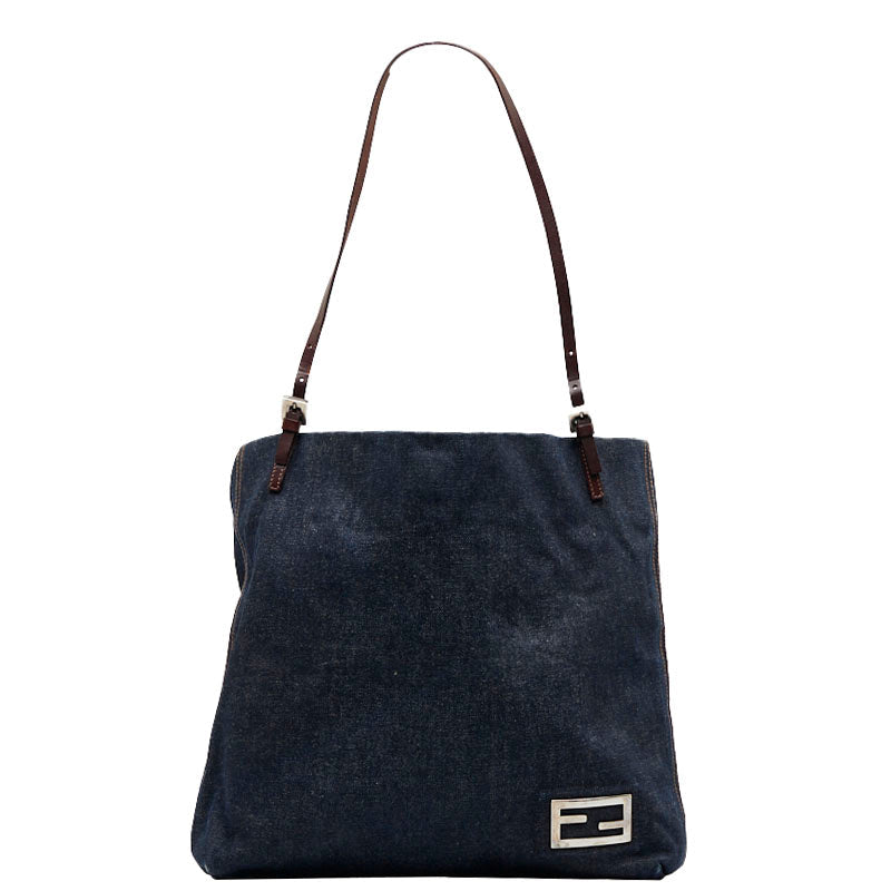 FENDI FENDI 26633 Shoulder Bag Canvas/Laser Indigo Blue Ladies Fender