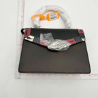 GUCCI Snakeskin Calfskin Lilith Shoulder Bag Black 2505142322