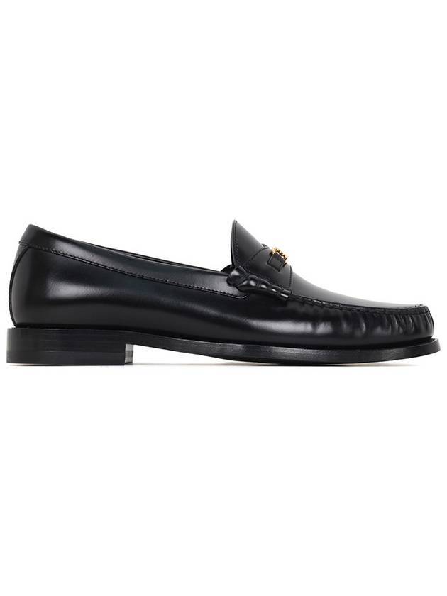 CELINE Luco Triomphe Polished Bull Loafers Black
