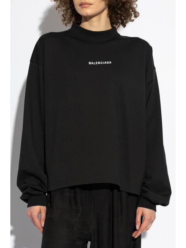 Balenciaga Balenciaga Long Sleeve T-shirt, Women's, Black