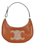 CELINE Triomphe Ava Shoulder Bag Tan