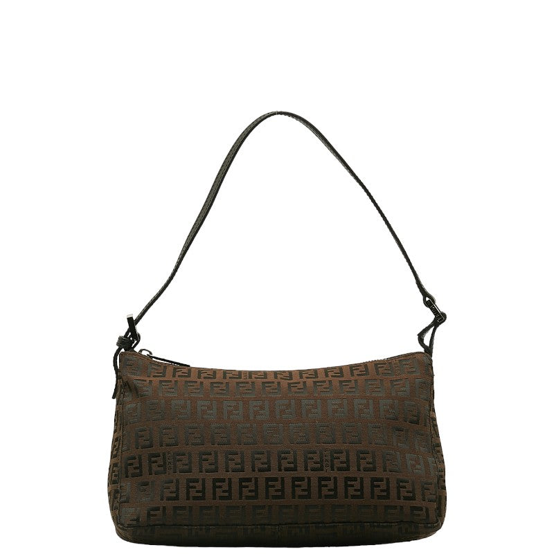 Fendi  Handbag Pouch 8BR267 Black Canvas Leather  Fendi