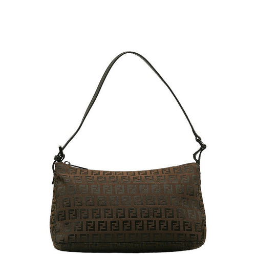 Fendi  Handbag Pouch 8BR267 Black Canvas Leather  Fendi