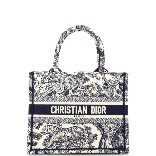 Dior Book Tote Embroidered Canvas Small