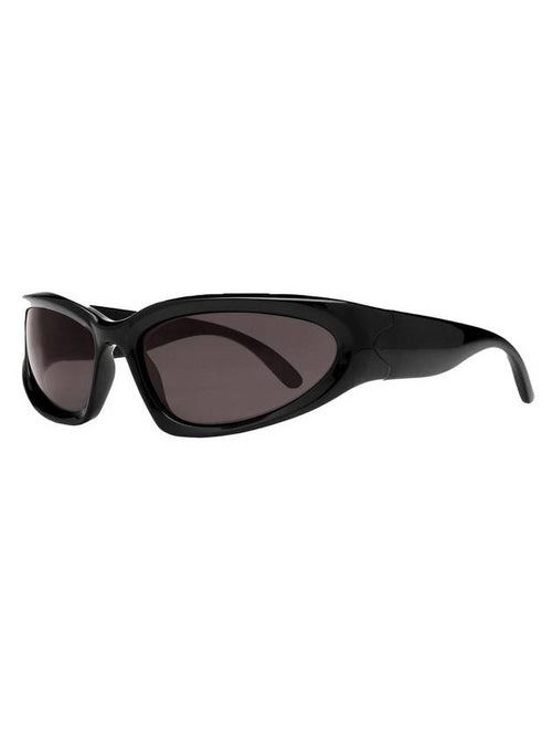 Balenciaga Eyewear Swift Acetate Oval Frame Sunglasses Black