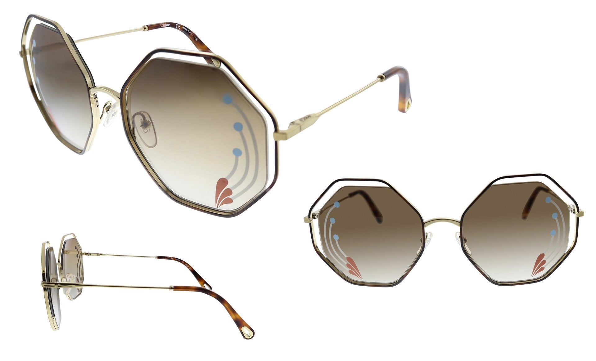Chloe CE132SRI Havana Rectangle Sunglasses