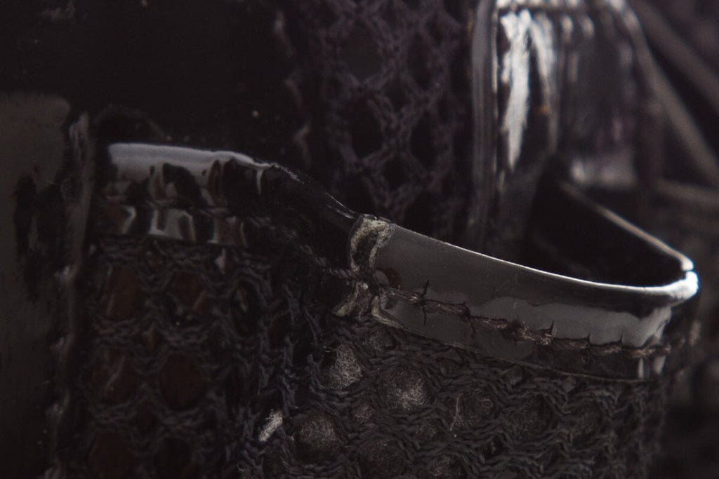 Fendi CROSSWORDS Black Woven Mesh Tote