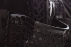 Fendi CROSSWORDS Black Woven Mesh Tote