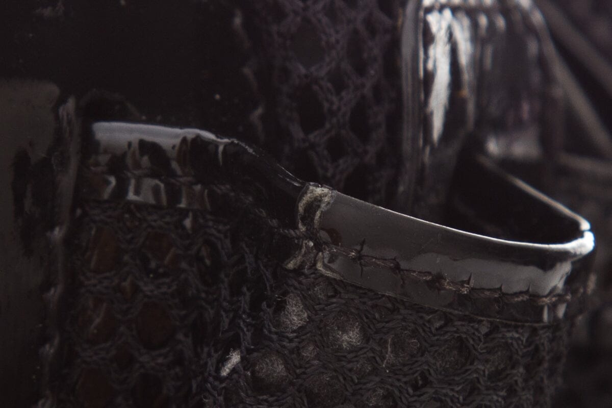 Fendi CROSSWORDS Black Woven Mesh Tote