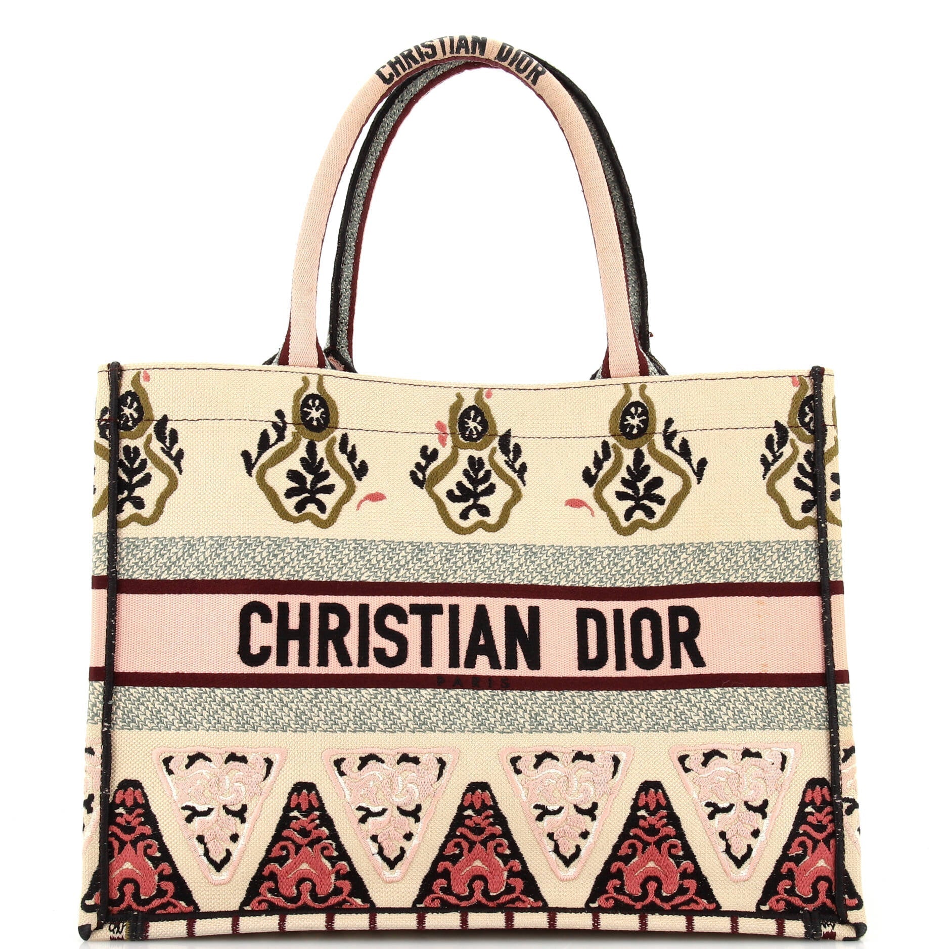 Dior Book Tote Embroidered Canvas Medium