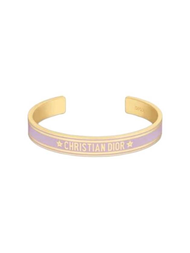 Cord Bangle Bracelet Gold Lilac Dior