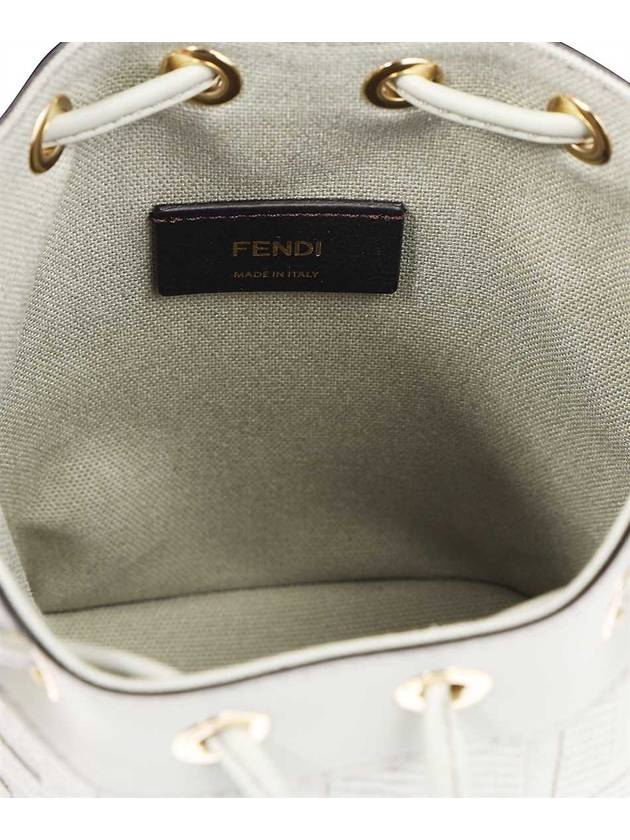 Fendi Mon Tresor Mini FF Canvas Bucket Bag Green