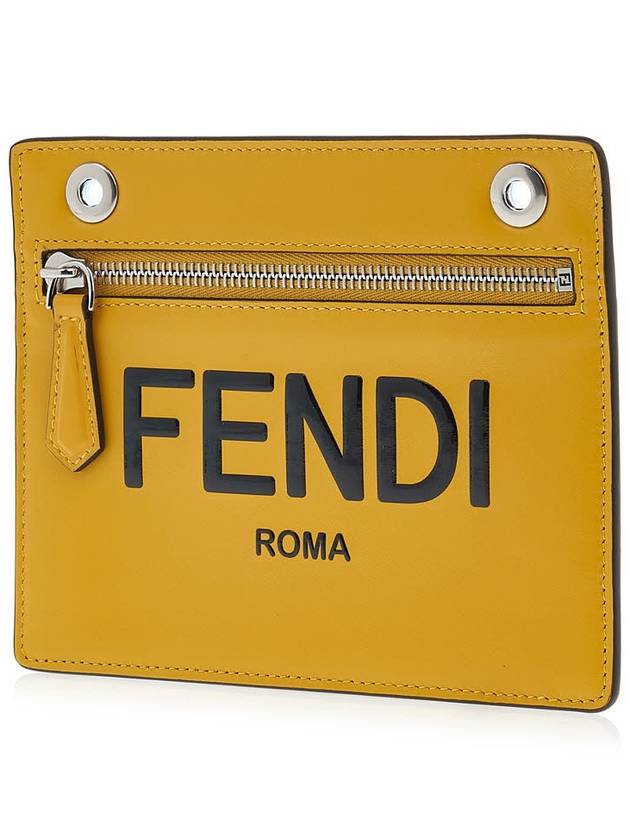 Fendi Peekaboo Pocket Clutch Bag Yellow