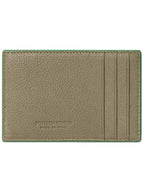 Bottega Veneta Green Line Intrecciato Cassette Card Wallet Taupe