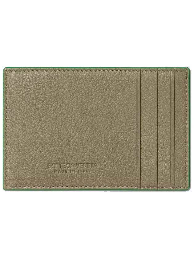 Bottega Veneta Green Line Intrecciato Cassette Card Wallet Taupe