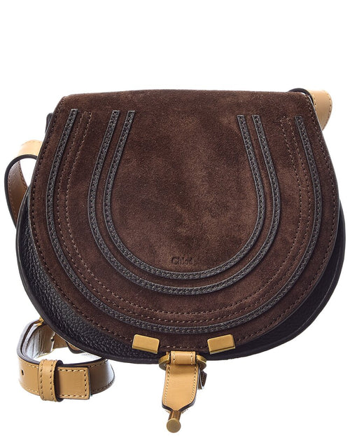 Chloe Marcie Mini Suede & Leather Crossbody