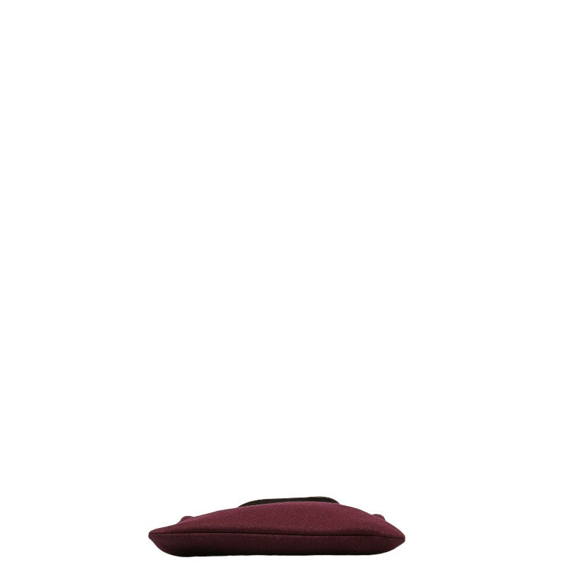 Saint Laurent Bag Shoulder Bag Pearl Wine Red Wool Leather