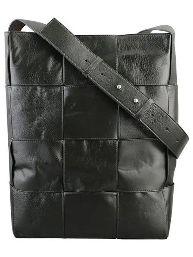 Bottega Veneta Intrecciato Leather Shoulder Bag Dark Green