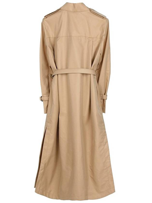 Fendi Abrigo Double Breasted Belted Trench Coat Beige