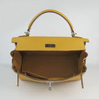 Hermes Kelly 32cm Togo Leather Handbag 6108 Yellow Silve