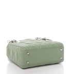 CHRISTIAN DIOR Lambskin Mini Lady Dior Green