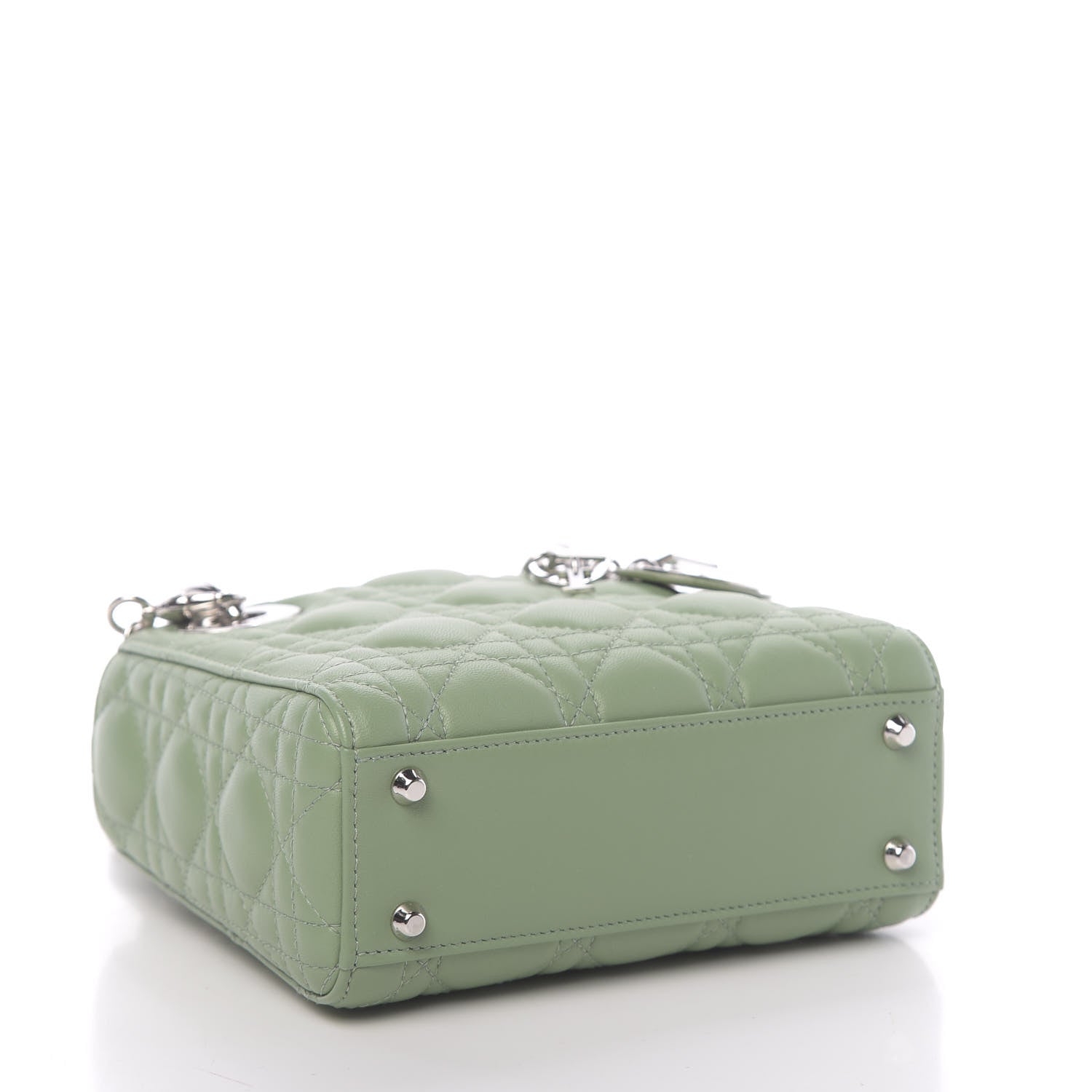 CHRISTIAN DIOR Lambskin Mini Lady Dior Green