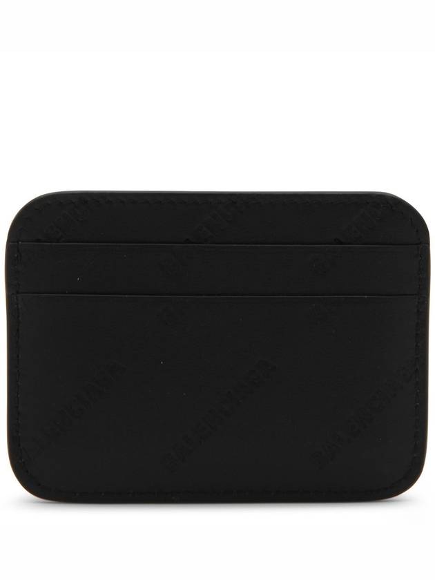 Balenciaga Embossed Logo Card Wallet Black