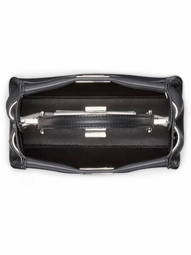 Fendi Peekaboo Mini Leather Tote Bag Black