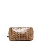 FENDI Mamma Baguette Handbag Zucca Monogram Patent 2384
