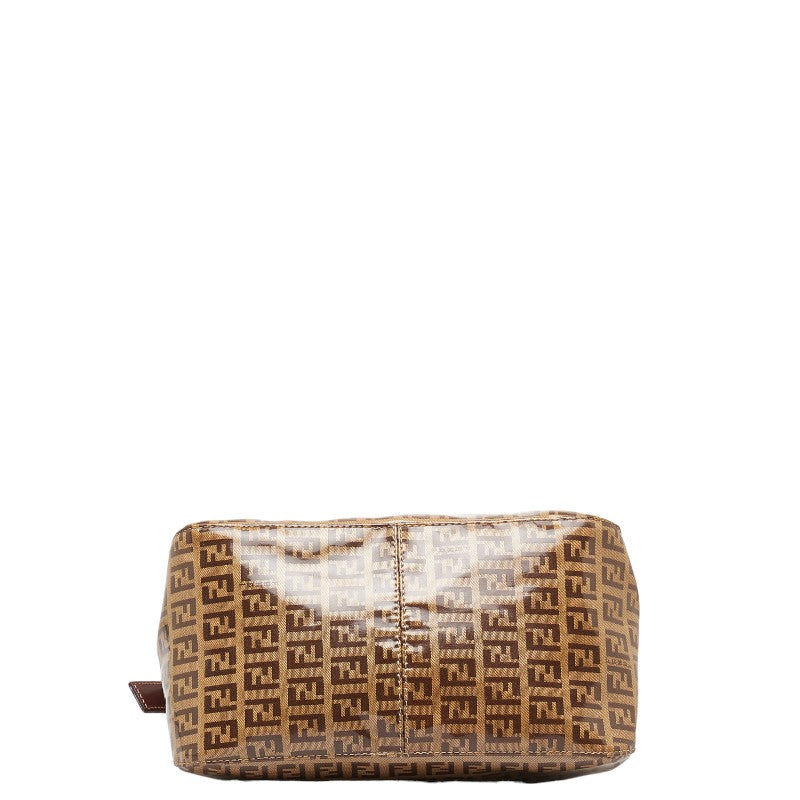 FENDI Mamma Baguette Handbag Zucca Monogram Patent 2384