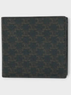 CELINE Logo Triomphe Bilford Half Wallet Black