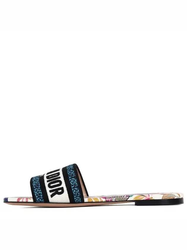 Dway Toile de Jouy Fantastica Motif Embroidered Cotton Slippers Dior