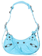 Balenciaga Le Cagole XS Lambskin Shoulder Bag Light Blue