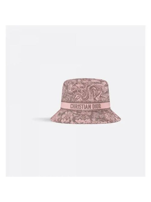 D Bobby Toile De Jouy Reverse Bucket Hat Pink Dior