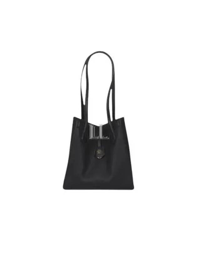 Fendi Origami Medium Leather Tote Bag Black