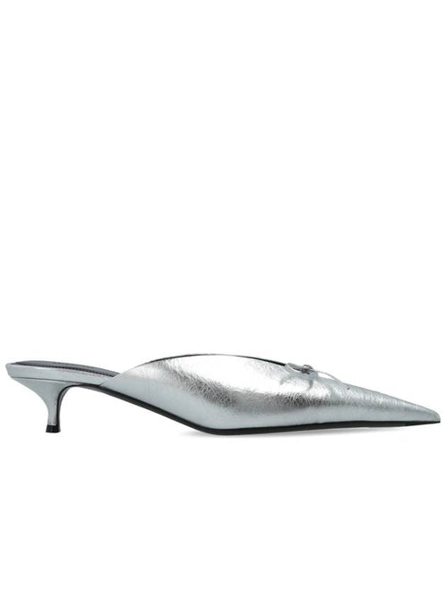 Balenciaga Balenciaga Heeled Mules Knife, Women's, Silver