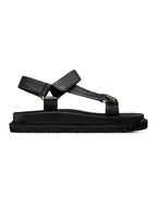 D Wave Leather Sandals Black Dior